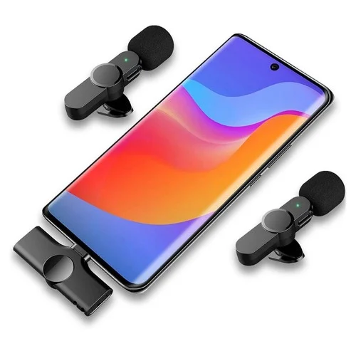 Wireless Lavalier Double Microphone For Smartphone/ Android Type C