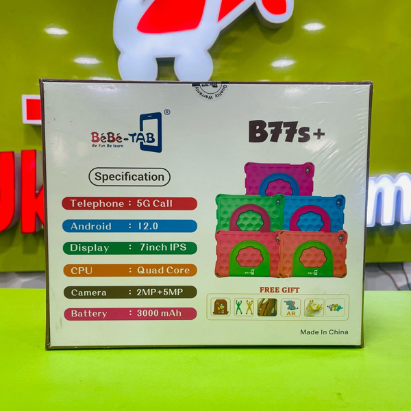 Bebe Tab B77s 5G Unbreakable Kids Tablet 4GB 128GB