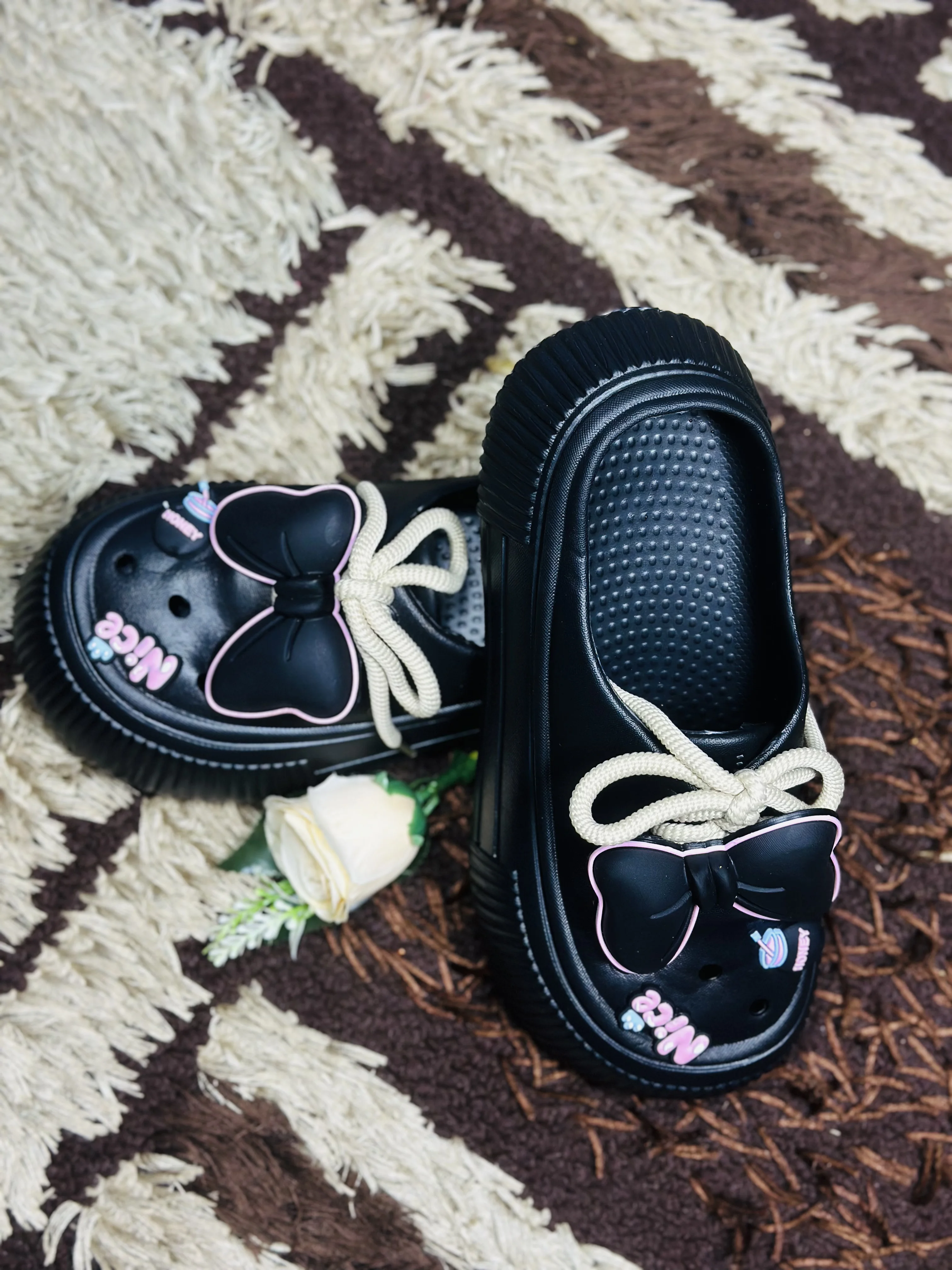 29 Summer Women Slippers Platform Bow Decoration Clogs
