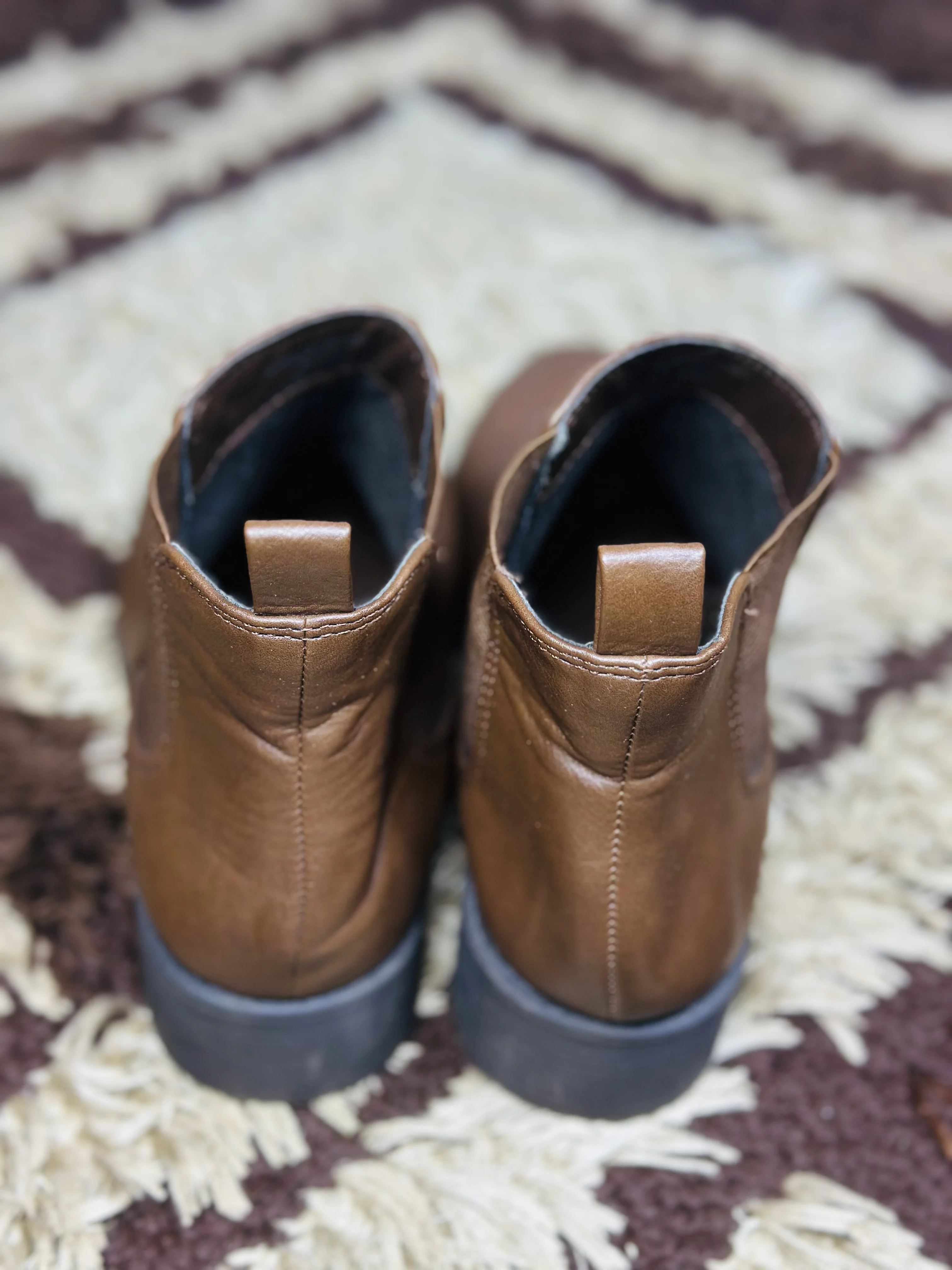 38 George Softsoles Brown Faux Leather Chelsea Boot