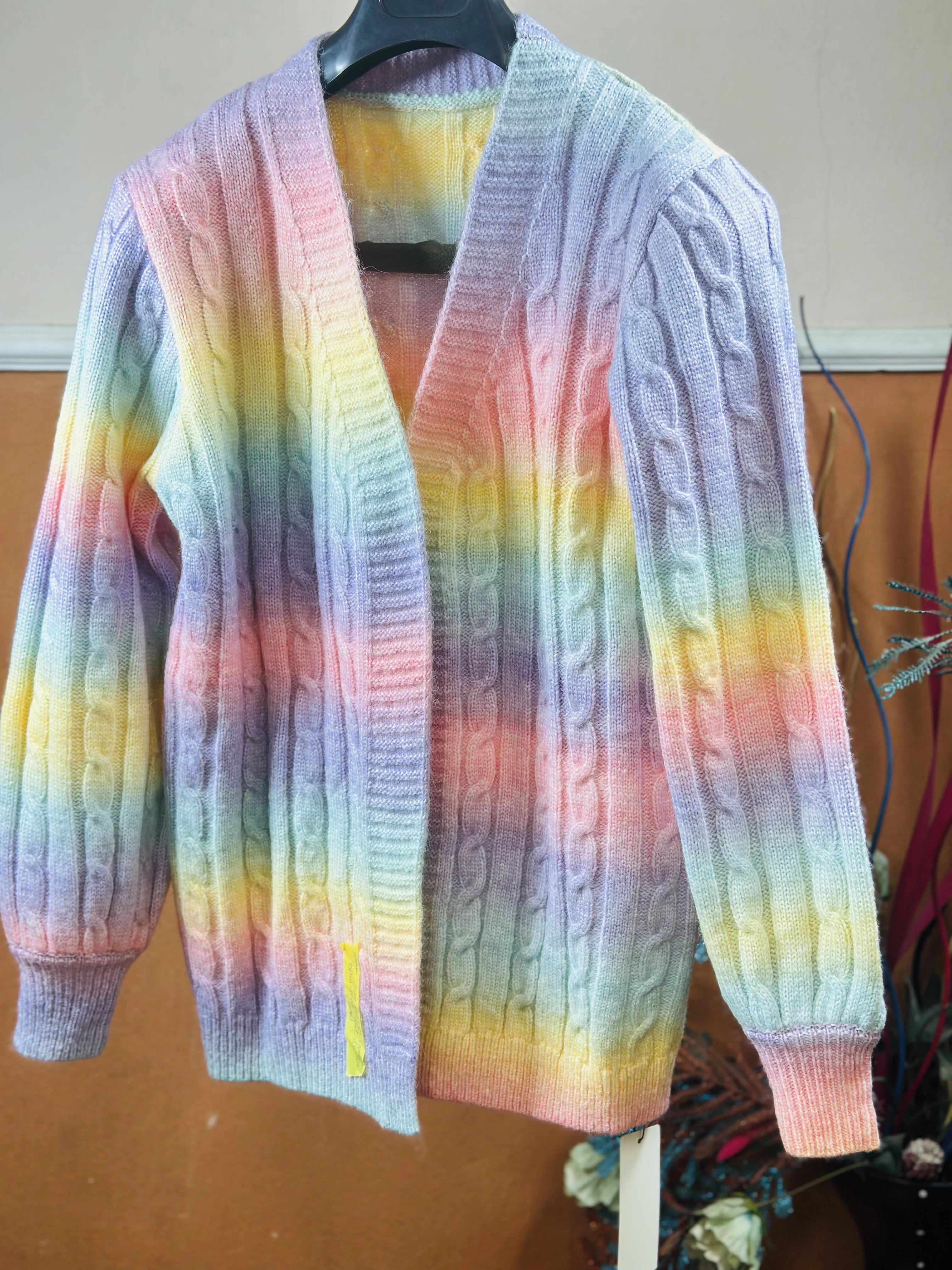 Women Yozy Raimbow Cardigan OpenFront Knit Sweater