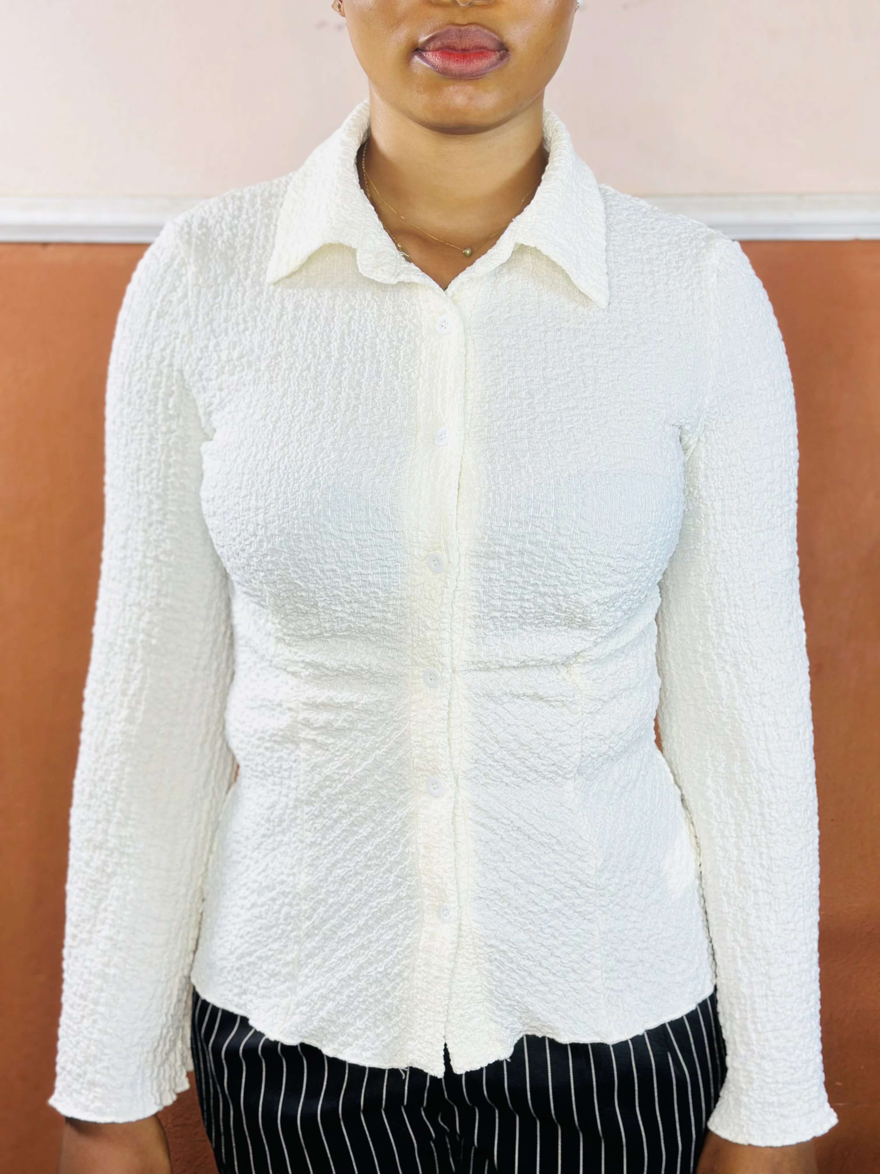 Women Texture Long Sleeve Summer Top