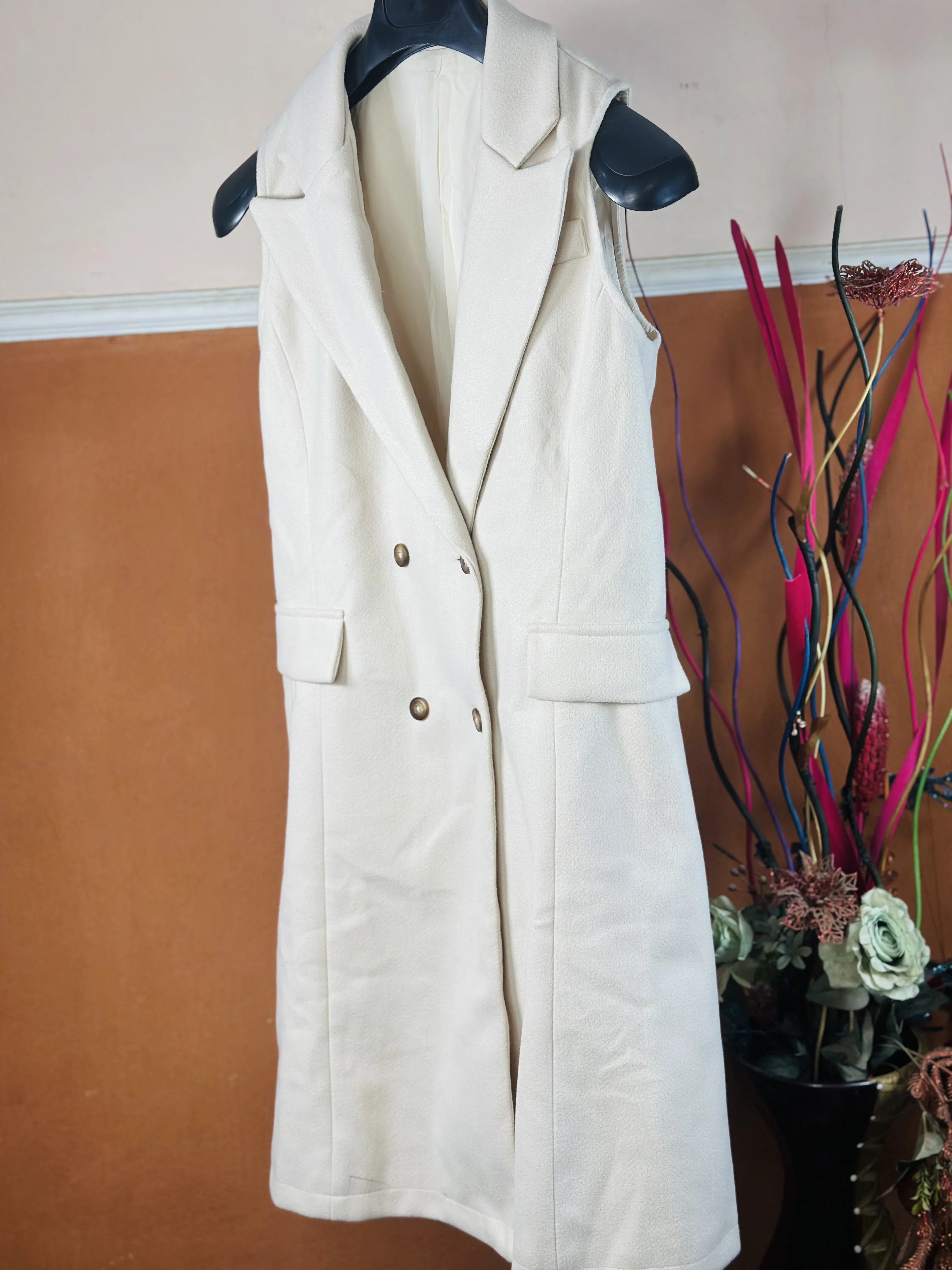 Sleeveless double Breasted Blazer Dress