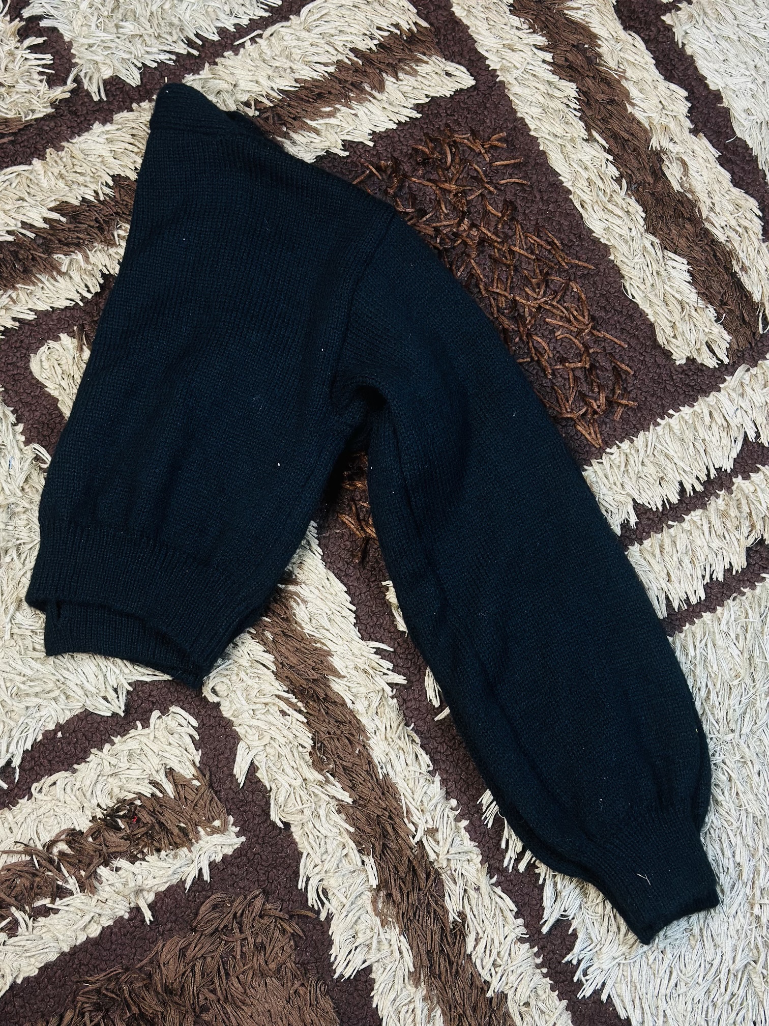 9 to 15  Years Children Black Embrodery cute Cropped Cardigan