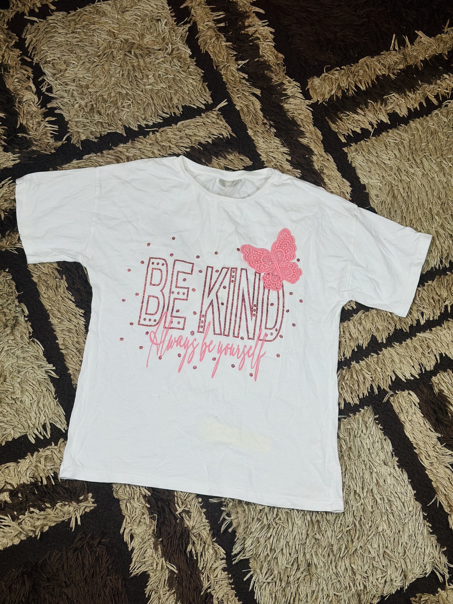 9 to 13 Years Children Girls White Lace Sutterly Slogan Polo