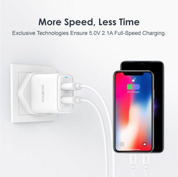 Oraimo Firefly 2 5.0V/2.1A Dual USB Charger - Image 2