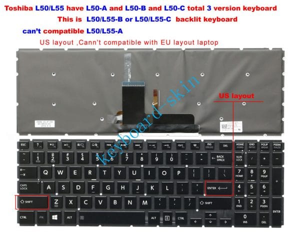 TOSHIBA L50 LAPTOP KEYBOARD
