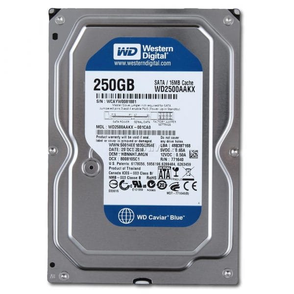 4GB RAM 250GB HDD